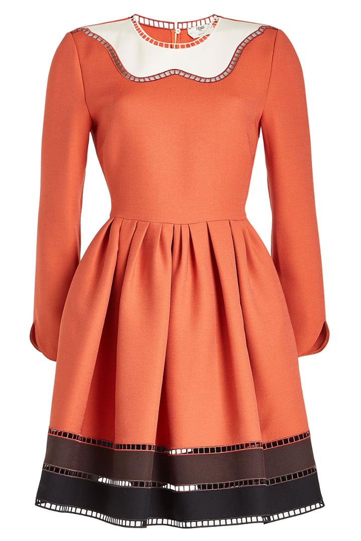 Fendi Fendi Wool And Silk Mini Dress