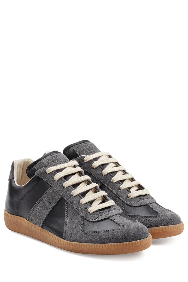 Maison Margiela Maison Margiela Suede And Leather Sneakers - Grey