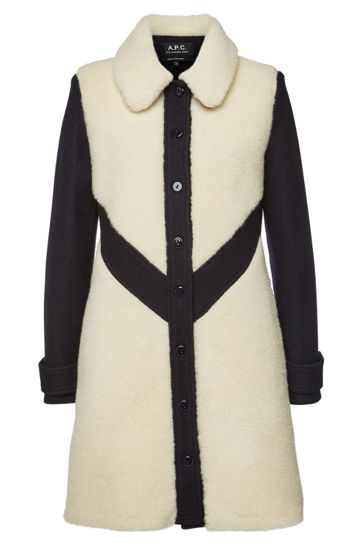A.p.c. A.p.c. Coat With Virgin Wool And Cotton