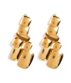 Herv? Van Der Straeten Hammered Gold-plated Yucata Earrings