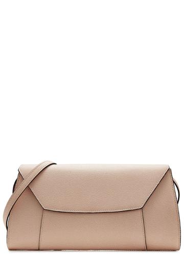 Valextra Spa Valextra Spa La Scala Leather Clutch - Beige