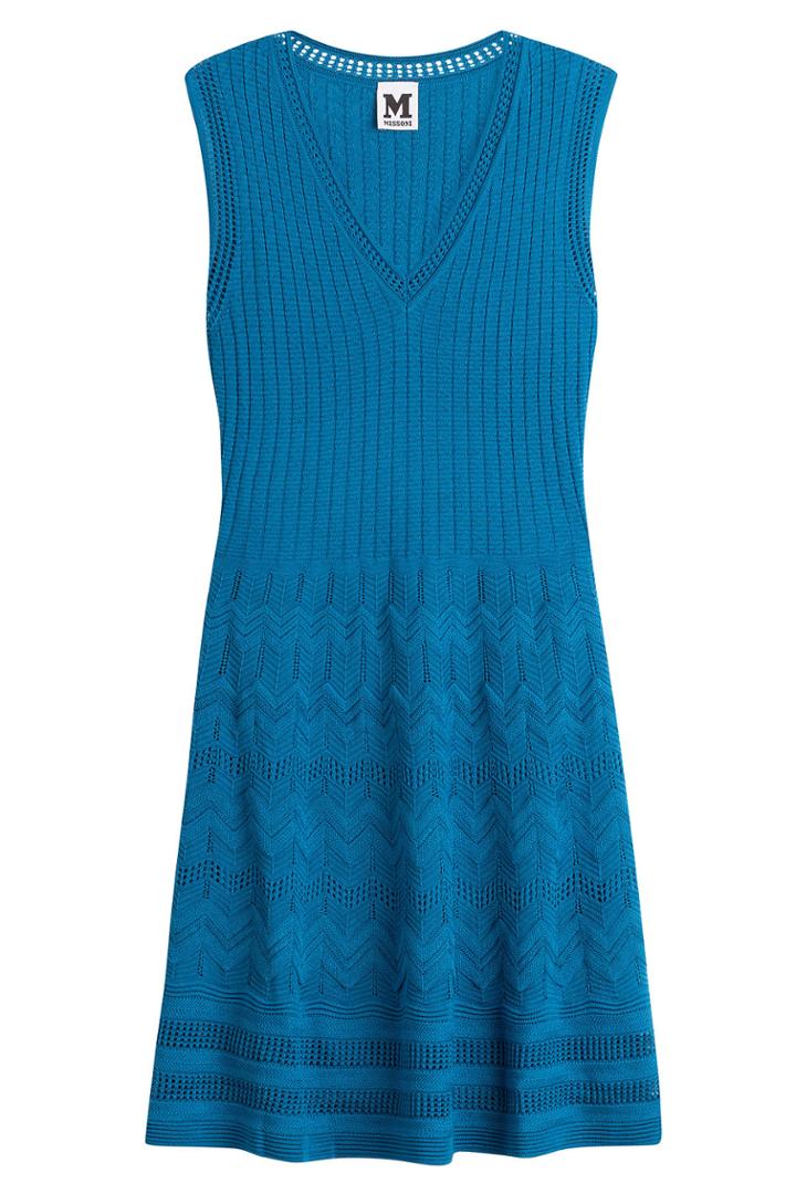 M Missoni M Missoni Sleeveless Wool-blend Dress - Turquoise