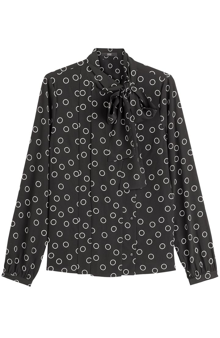 Steffen Schraut The Bow Avenue Printed Silk Blouse