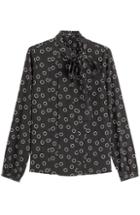 Steffen Schraut The Bow Avenue Printed Silk Blouse
