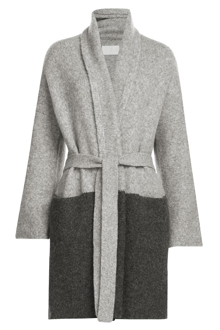 Zadig & Voltaire Zadig & Voltaire Two-tone Cardigan With Baby Alpaca And Wool - Grey