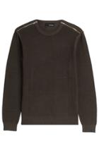 The Kooples The Kooples Cotton Pullover With Zippers - Green