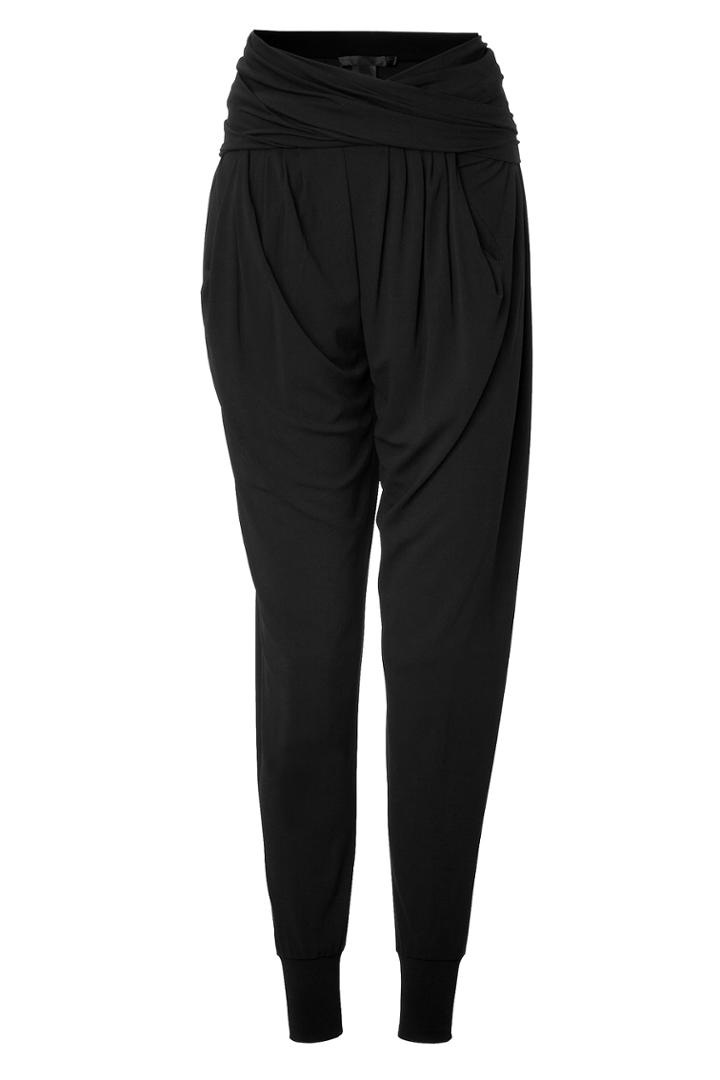 Donna Karan New York Donna Karan New York Harem Pants With Fold-over Waistband - Black