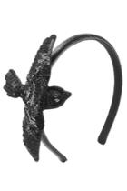 Red Valentino Red Valentino Leather/sequin Swallow Headband - Black
