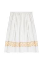 Vanessa Bruno Vanessa Bruno Silk Skirt With Eyelet Embroidery - White