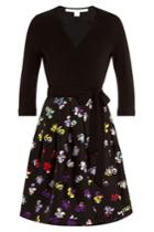Diane Von Furstenberg Diane Von Furstenberg Wool-silk Wrap Dress - Black