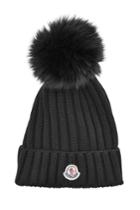 Moncler Moncler Virgin Wool Hat With Fox Fur