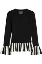 Boutique Moschino Boutique Moschino Top With Striped Hem And Cuffs