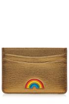 Anya Hindmarch Anya Hindmarch Leather Rainbow Card Case - Gold