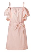 Chloé Chloé Bliss Pink Belted Cotton Dress