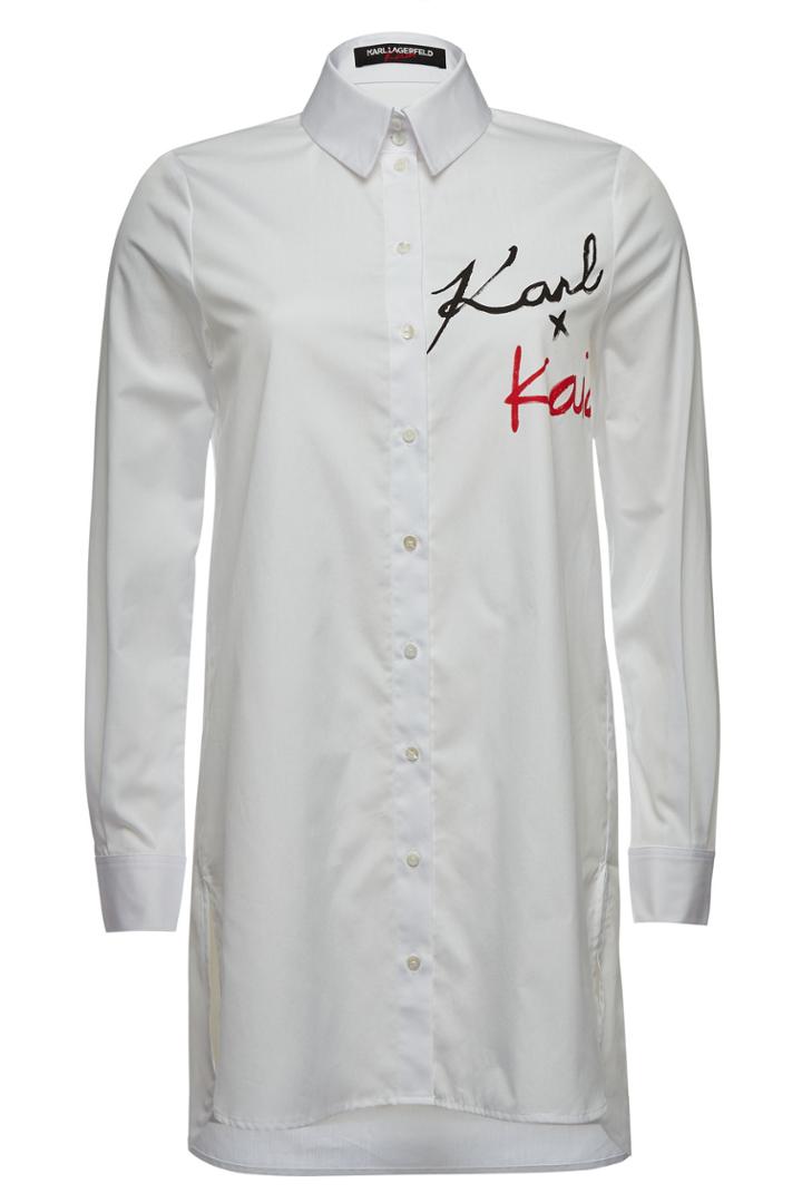 Karl X Kaia Gerber Karl X Kaia Gerber Printed Cotton Shirt