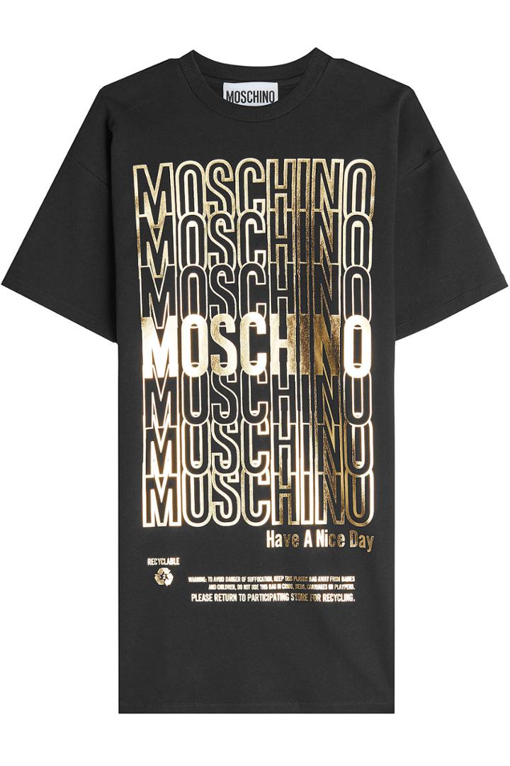 Moschino Moschino Printed Cotton T-shirt Dress
