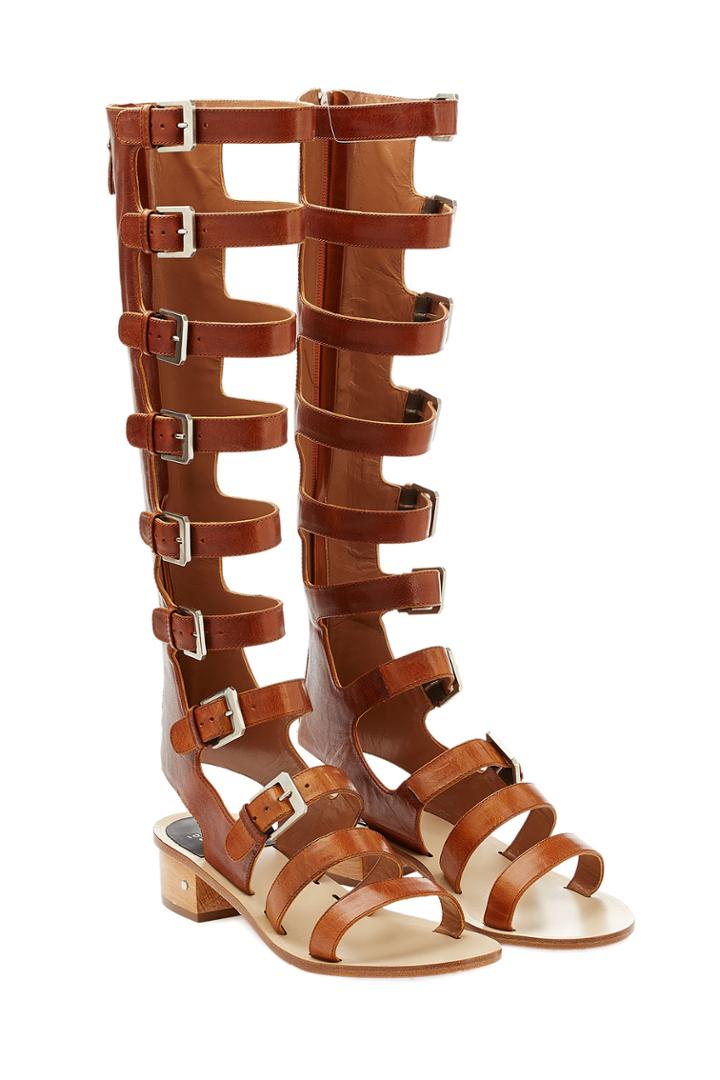 Laurence Dacade Laurence Dacade Halle Leather Gladiator Sandals - Brown