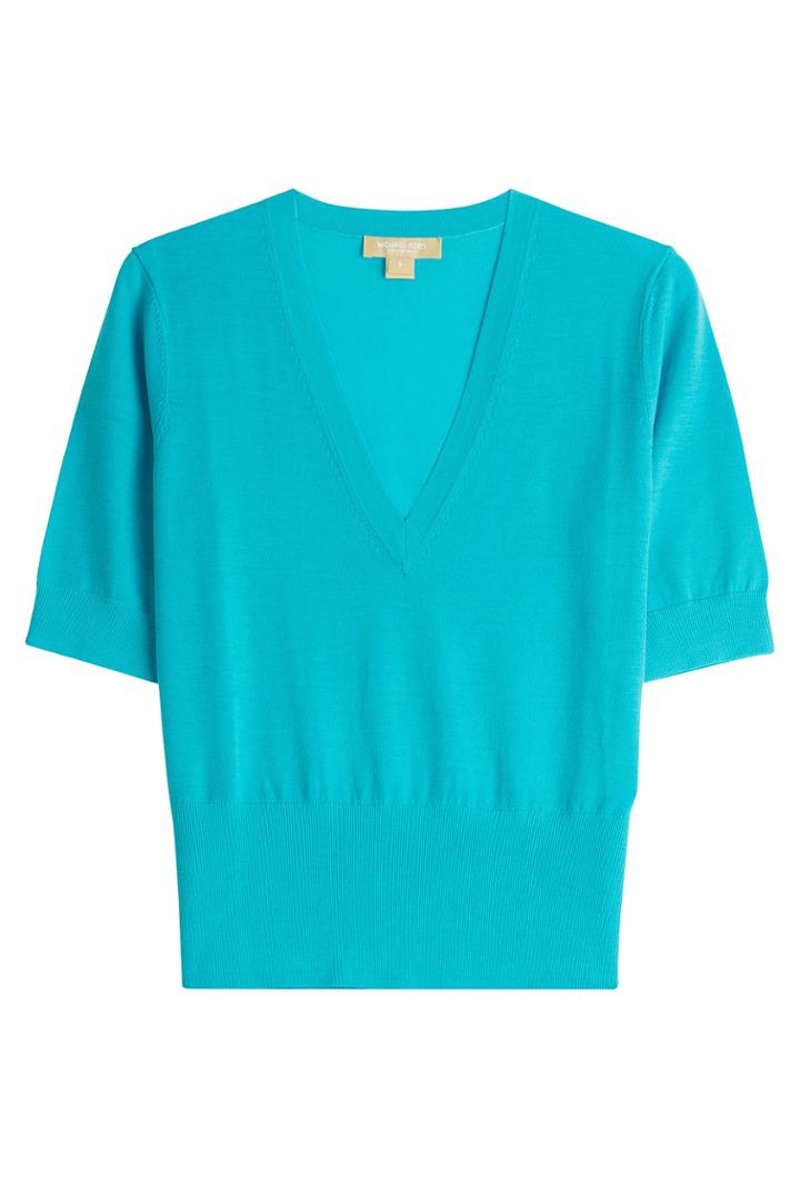 Michael Kors Michael Kors Merino Wool Pullover - Blue