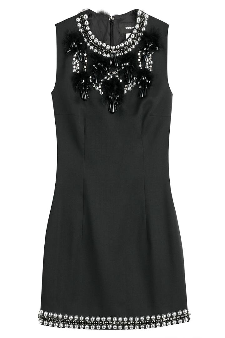 Dsquared2 Dsquared2 Embellished Wool Mini Dress