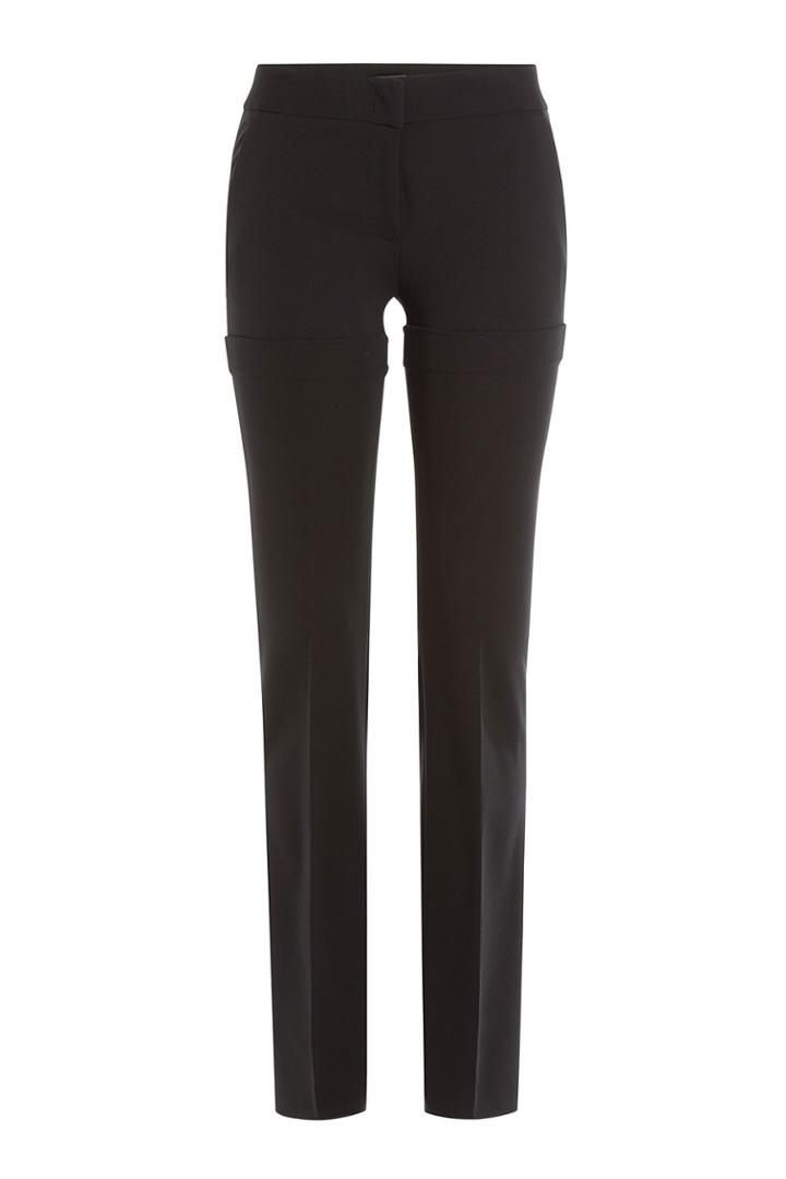 Etro Etro Straight Leg Crepe Trousers - Black