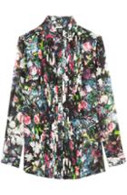 Mcq Alexander Mcqueen Printed Georgette Pleated Tunic