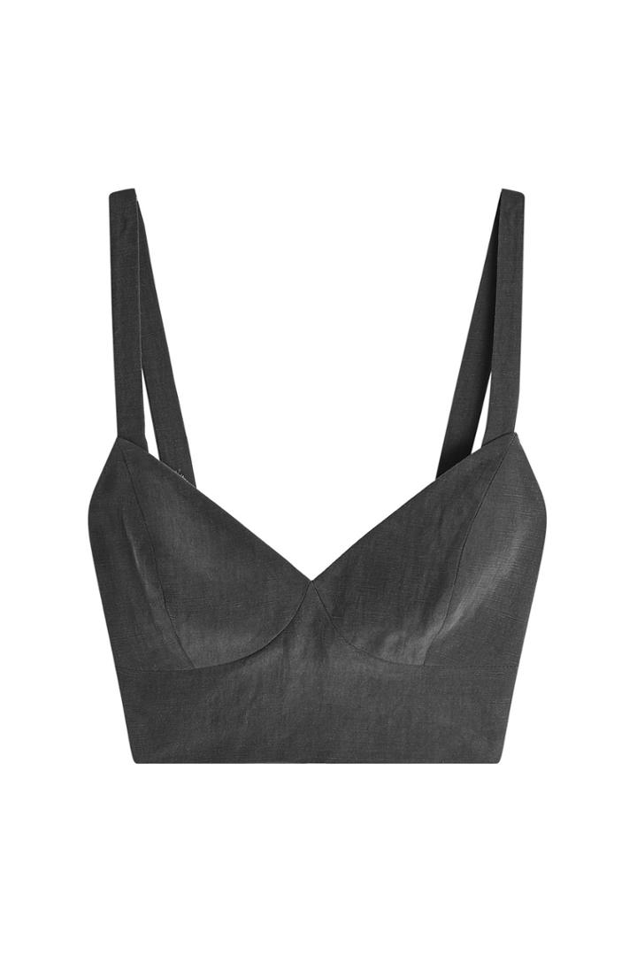 Vilshenko Vilshenko Bra Top With Silk And Linen