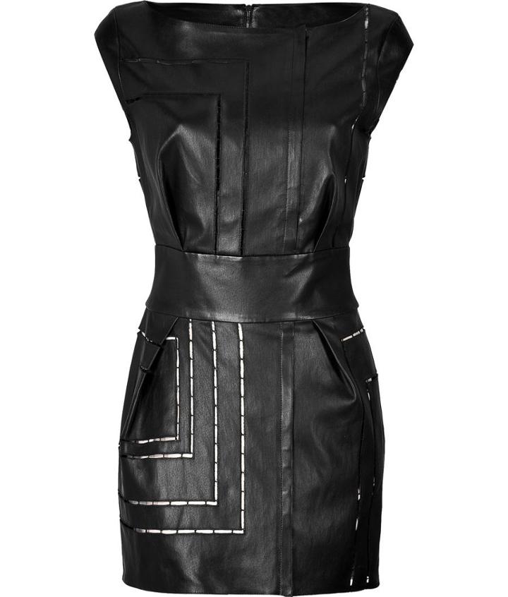 Jitrois Leather Dress With Cutout Trim