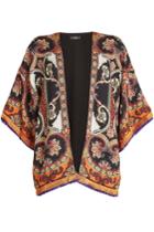 Etro Etro Printed Poncho With Wool And Silk