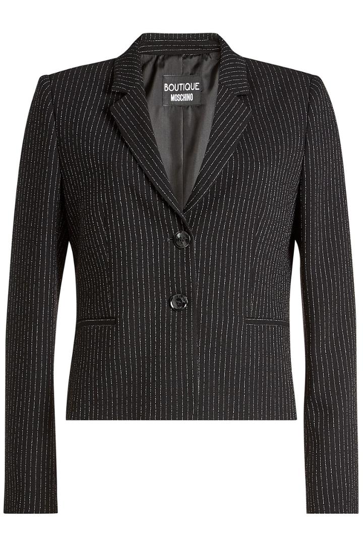 Boutique Moschino Boutique Moschino Pinstriped Virgin Wool Blazer