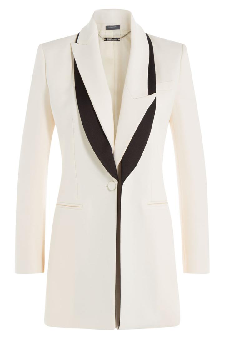 Alexander Mcqueen Alexander Mcqueen Wool Blazer With Silk - White