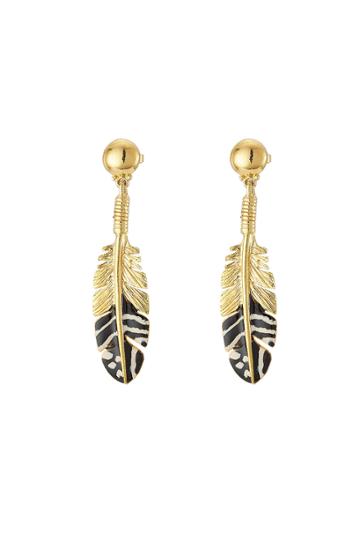 Gas Bijoux Gas Bijoux 24kt Gold Plated Feather Earrings