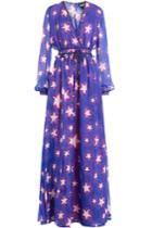 Just Cavalli Just Cavalli Star Printed Chiffon Maxi Dress - Purple