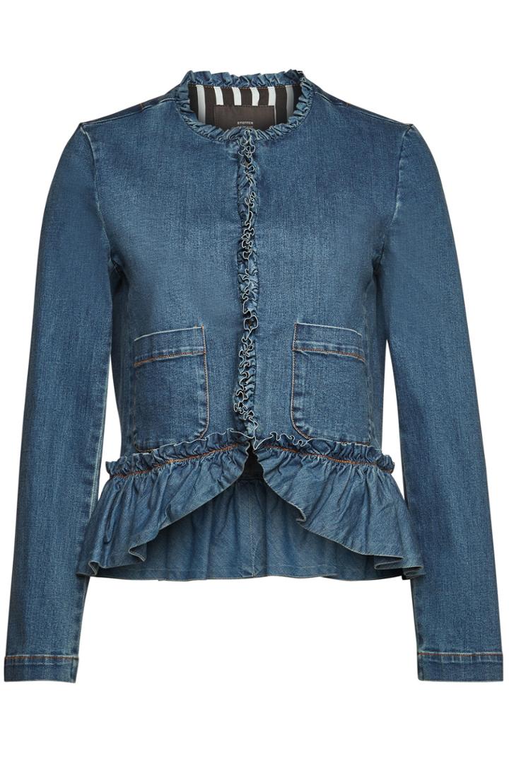 Steffen Schraut Steffen Schraut Denim Jacket With Ruffles