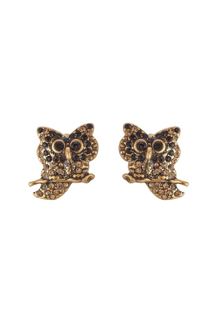 Marc Jacobs Marc Jacobs Embellished Owl Earrings - Gold