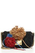 Sonia Rykiel Sonia Rykiel Le Copain Suede Shoulder Bag With Pompoms