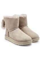 Ugg Ugg Fluff Bow Mini Suede Boots
