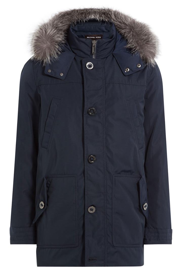 Michael Kors Michael Kors Coat With Fox Fur Trimmed Hood - None