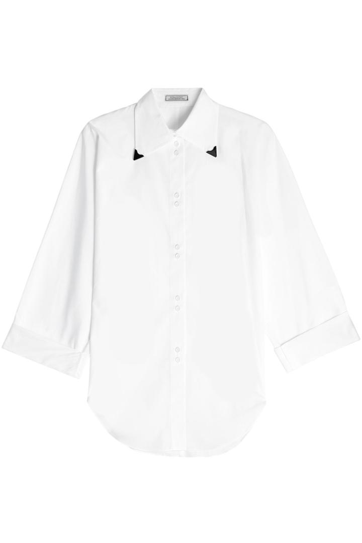Nina Ricci Nina Ricci Cotton Shirt With Embellished Collar