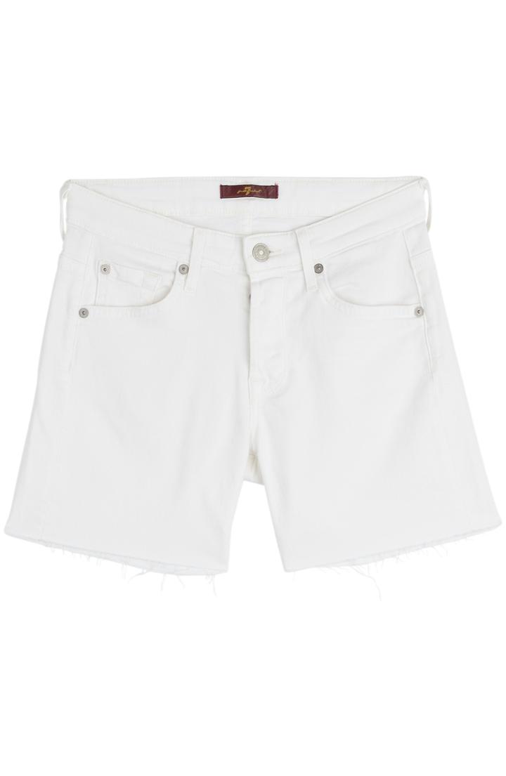 Seven For All Mankind Stretch Cotton Denim Shorts