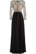 Catherine Deane Catherine Deane Embellished Silk Floor Length Gown