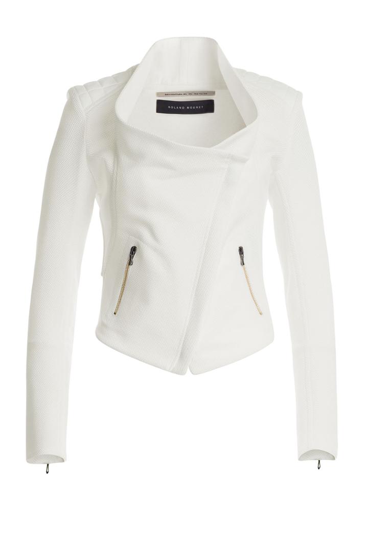 Roland Mouret Roland Mouret Cotton Biker Jacket - White