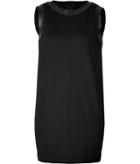 Dsquared2 Cocoon Dress With Leather Trim