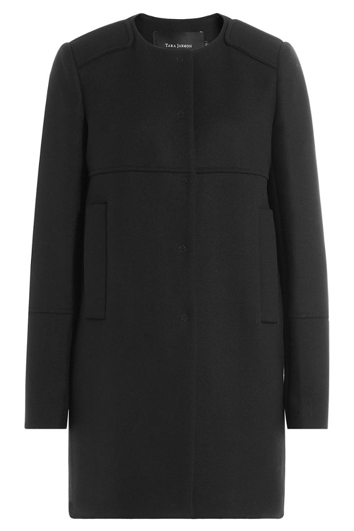Tara Jarmon Tara Jarmon Coat With Epaulettes - Black