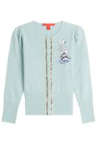 Hilfiger Collection Hilfiger Collection Embellished Wool Cardigan - Green