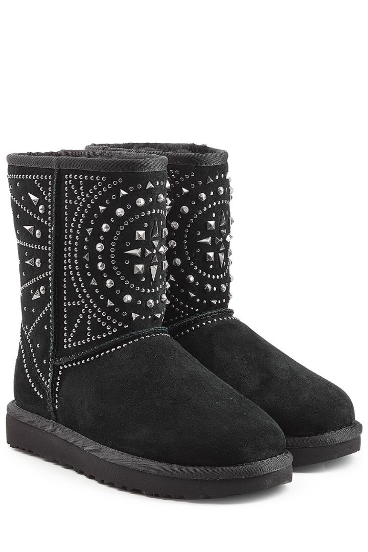 Ugg Australia Ugg Australia Fiore Deco Studs Embellished Suede Ankle Boots - Black