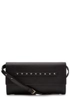 Red Valentino Red Valentino Leather Clutch With Shoulder Strap - Black