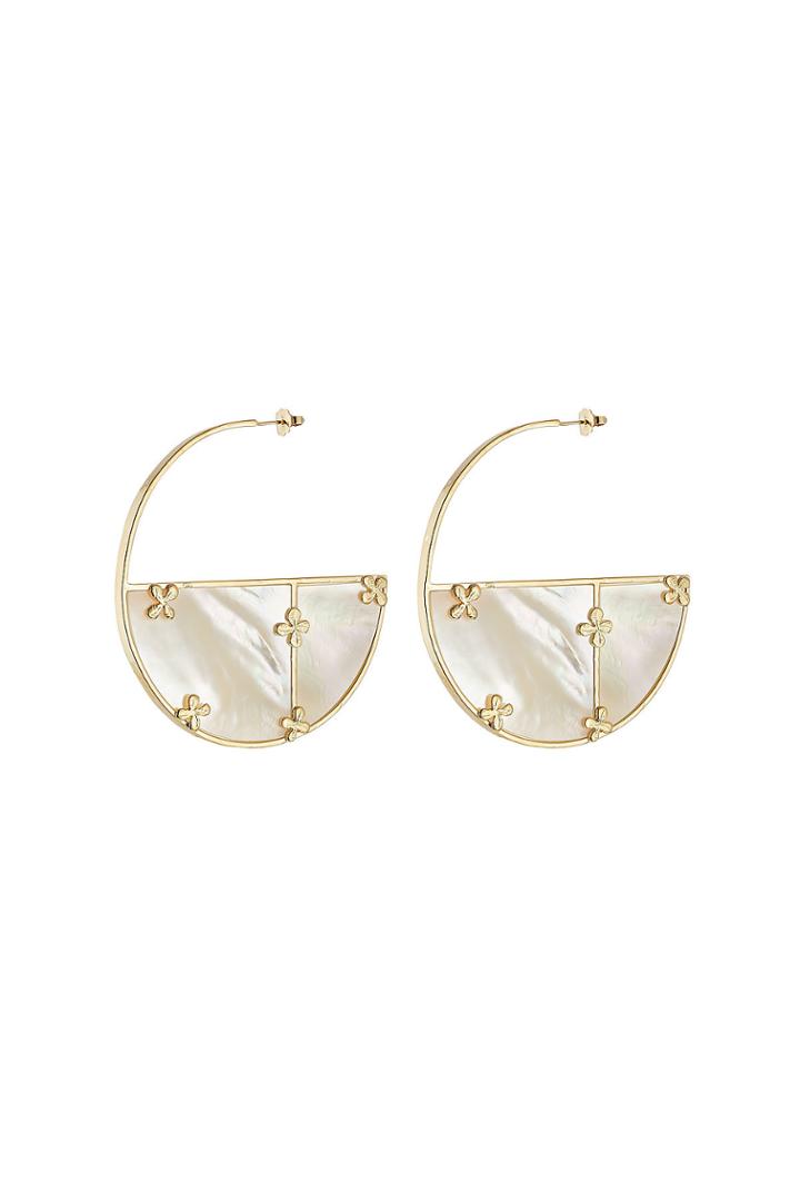 Aurélie Bidermann Aurélie Bidermann Bianca 18kt Gold Plated Earrings With Mother Of Pearl - None