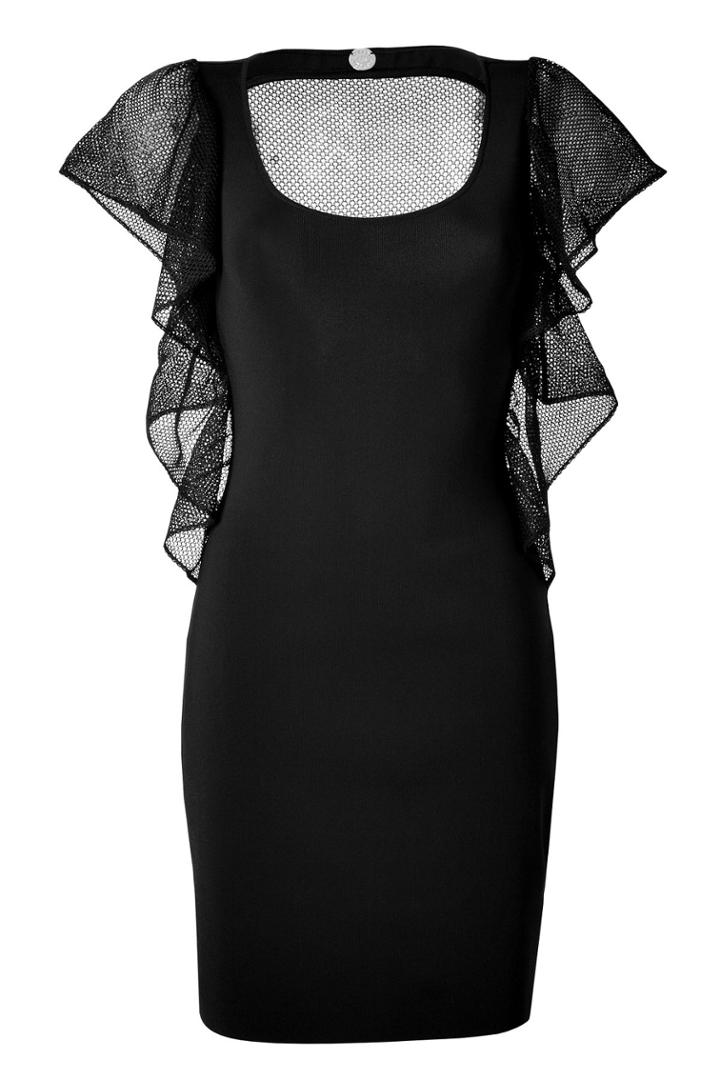 Azzaro Azzaro Black Dress With Sheer Mesh Back