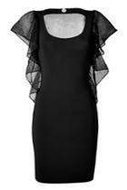 Azzaro Azzaro Black Dress With Sheer Mesh Back