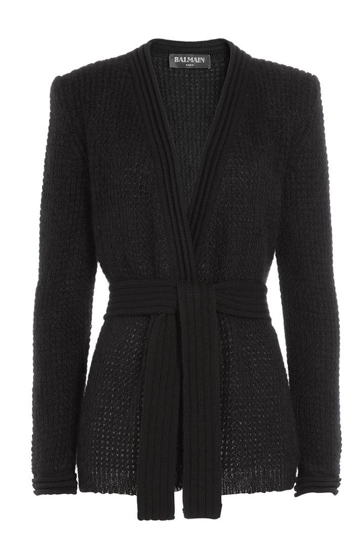 Balmain Mohair-wool Tailored Cardigan
